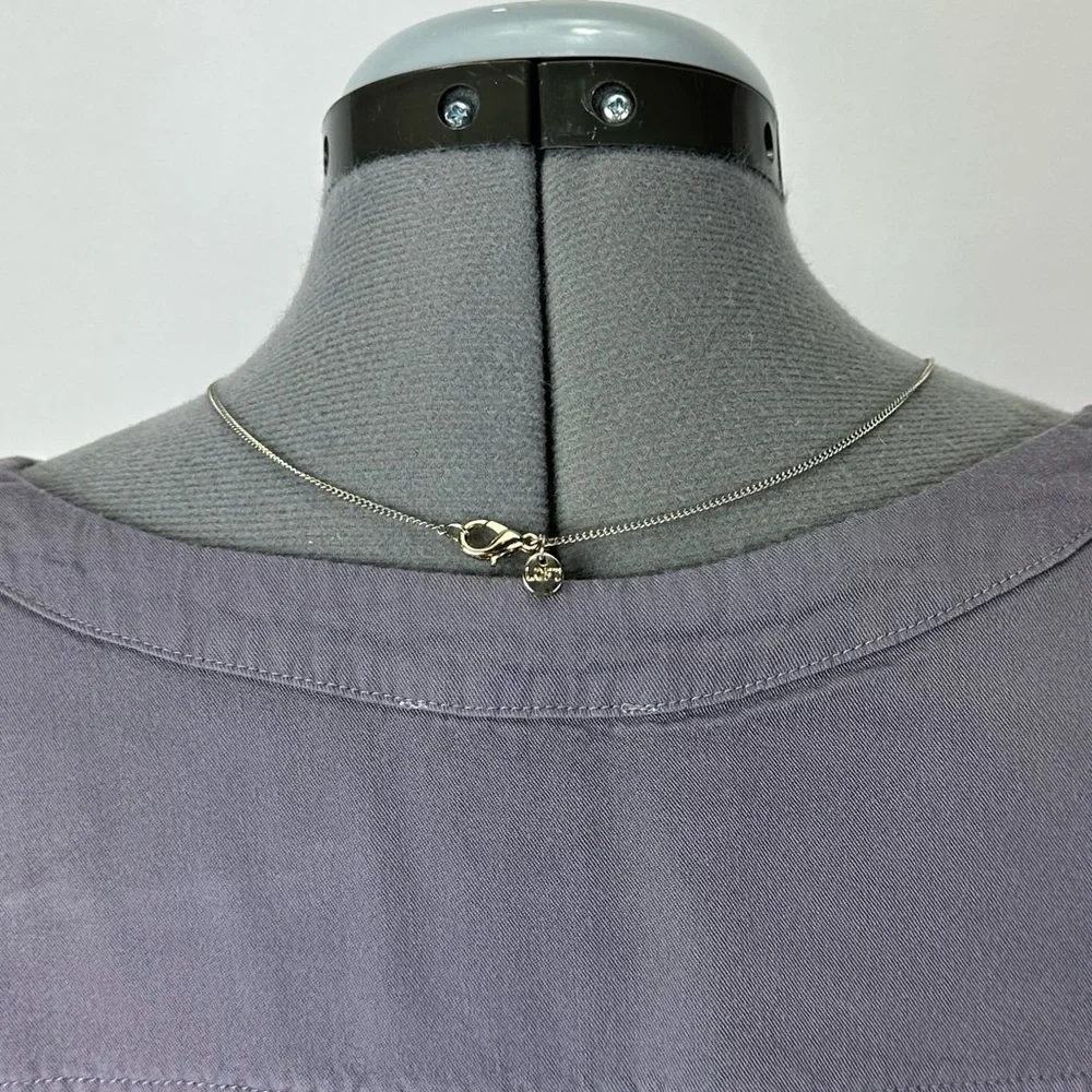 LOFT Silver Tone Necklace with Gem Pendant 33” - Picture 4 of 7